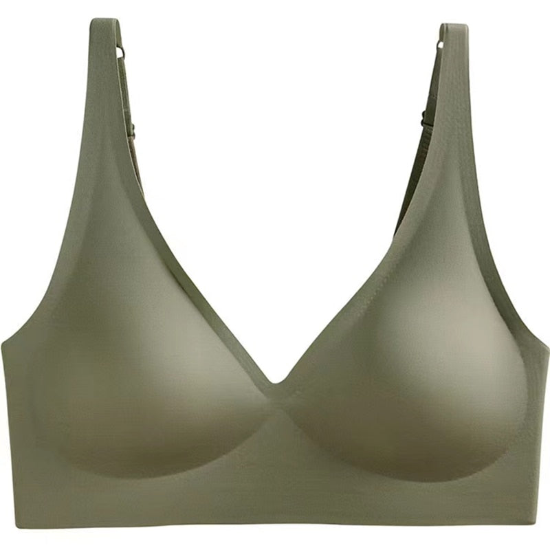 No Steel Ring, Seamless, Small Chest Gathered Bra