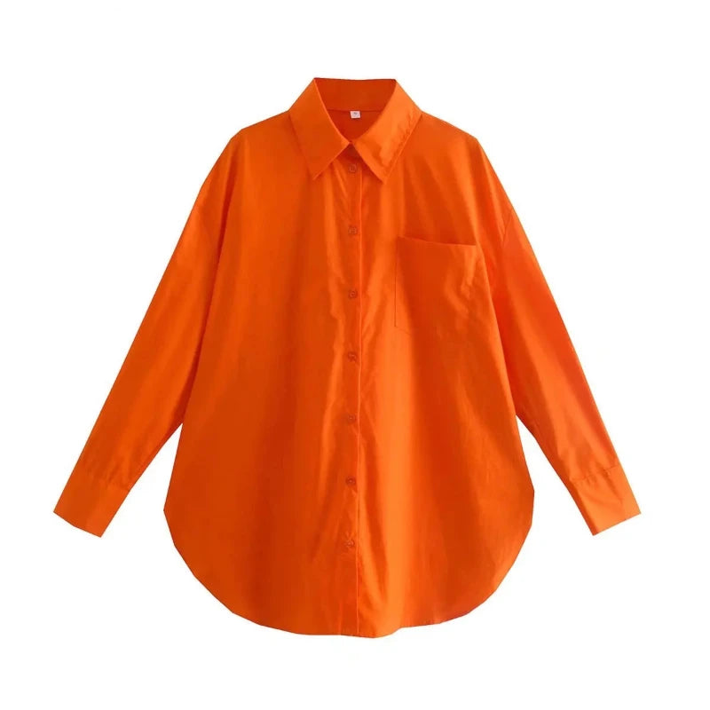 Sweet & Simple: Women's Candy Colors Long Sleeve Shirts