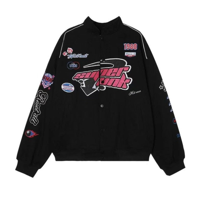 Racing Oversized Jacket With Y2K Vibes