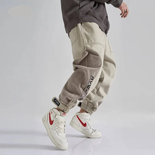 Patchwork Power: Elevate Your Streetwear With Corduroy Hip Hop Cargo Pants