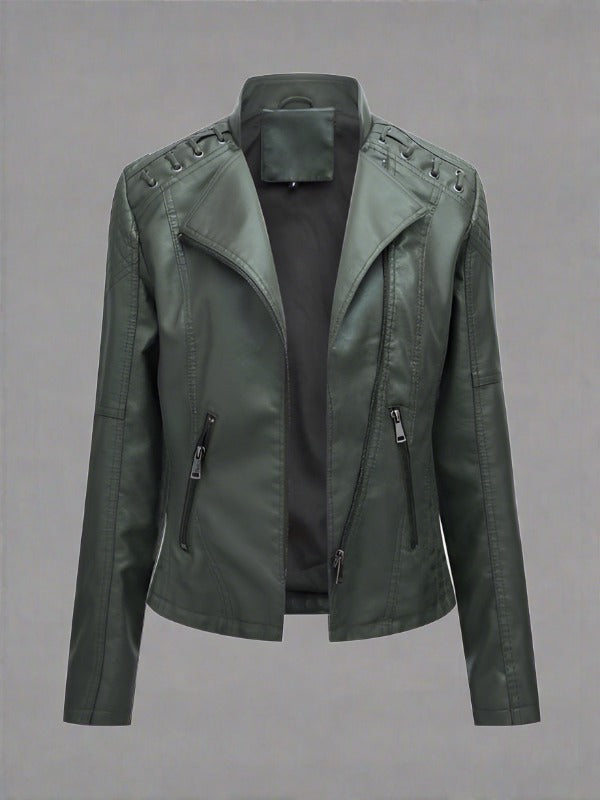 Elevated Faux Leather Jacket: For A Sleek Silhouette