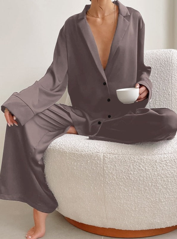 Charming Satin Silk Women's Oversized PJs