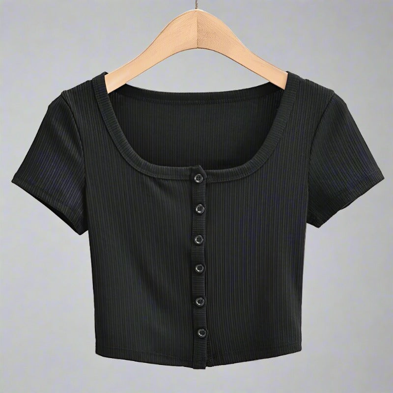 Dapper & Versatile Rib Knit Crop Top