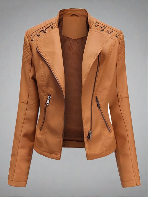 Elevated Faux Leather Jacket: For A Sleek Silhouette