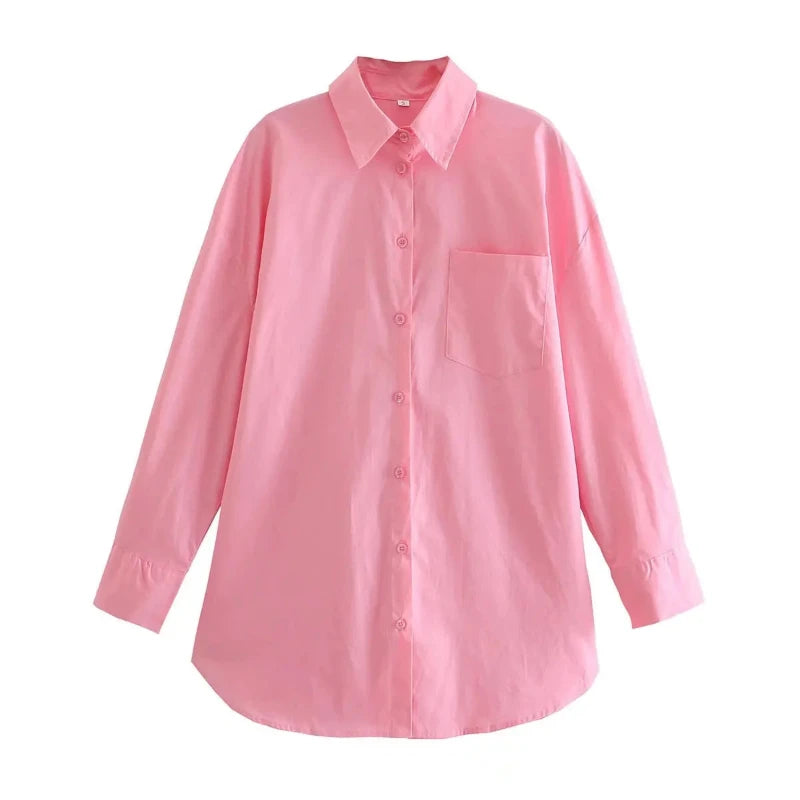 Sweet & Simple: Women's Candy Colors Long Sleeve Shirts