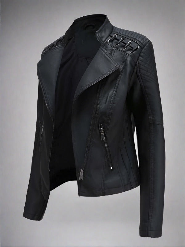 Elevated Faux Leather Jacket: For A Sleek Silhouette