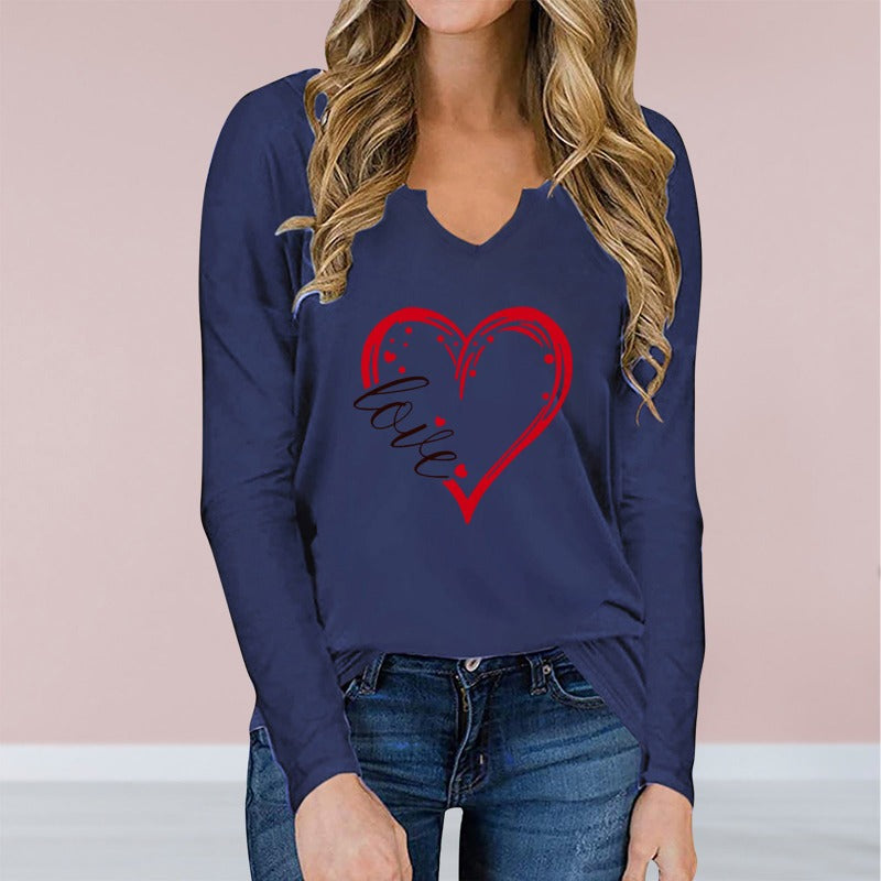 Love Struck: Long Sleeve Top With Heart Detail