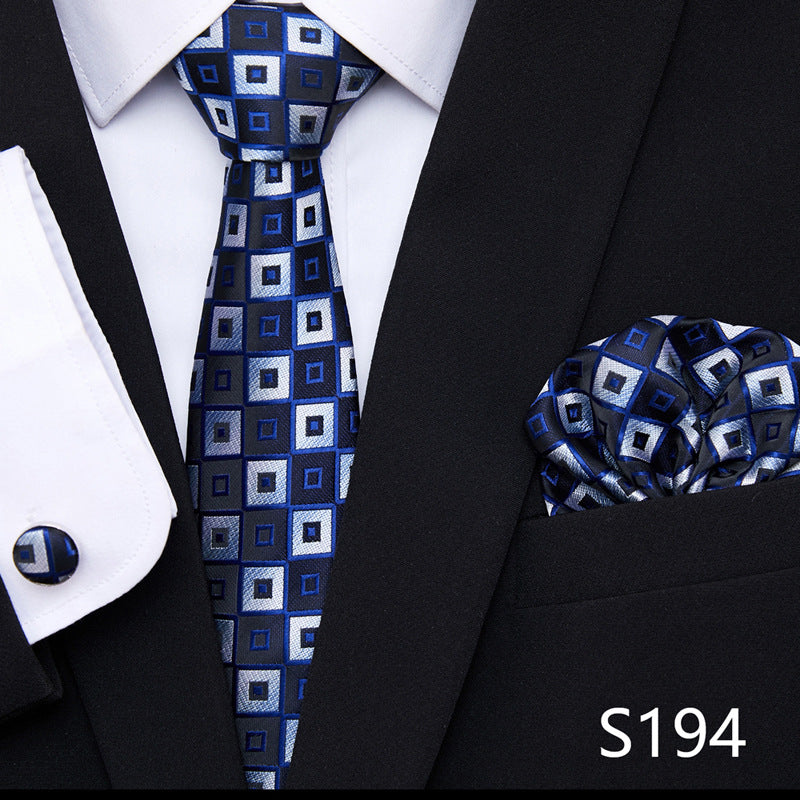 The All-In-One Accessory Powerhouse: Tie, Handkerchief, & Cufflinks Set