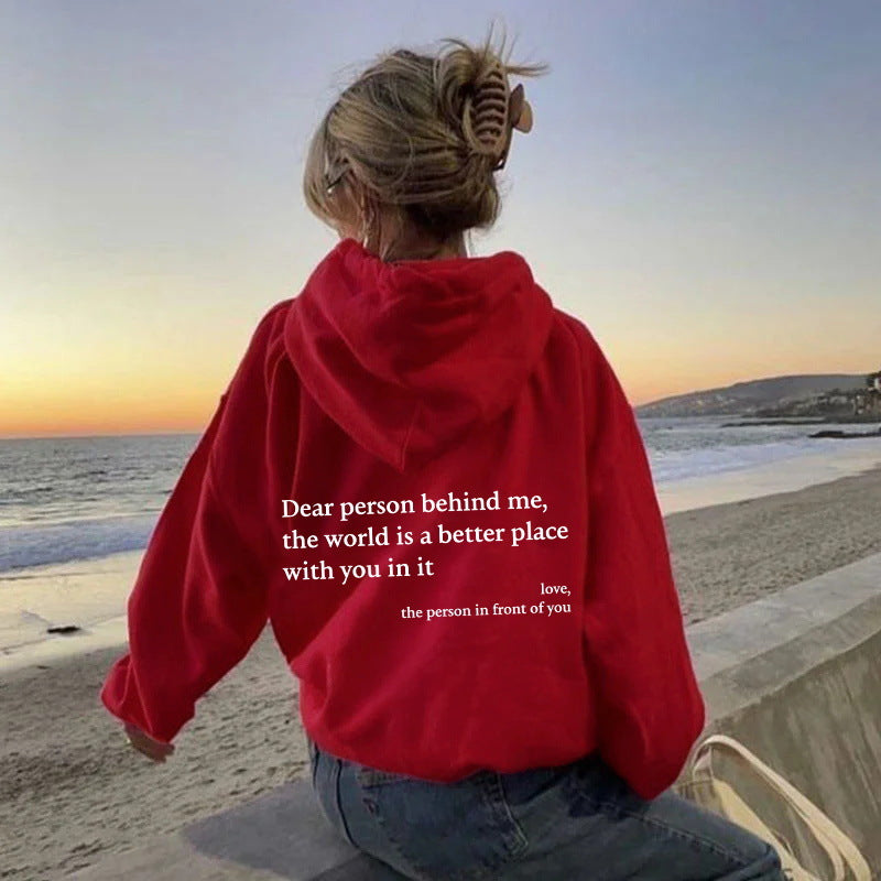 Share The Vibe: Cozy Hoodie With A Positive Message