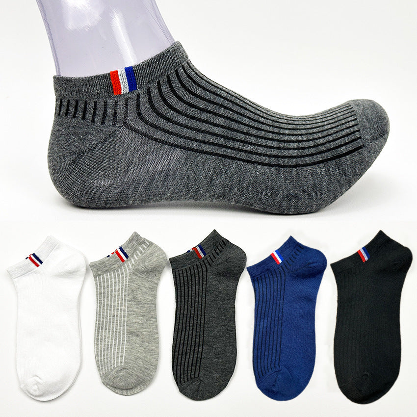 5 Pairs Of Thin, Breathable Cotton Socks