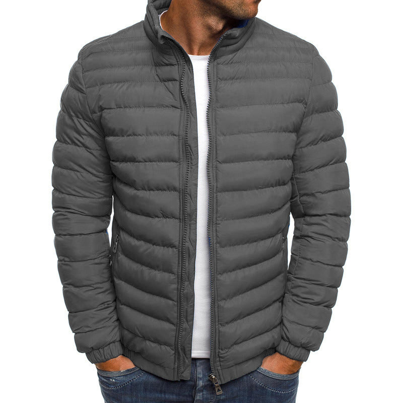 Men's  Cotton Puffer Jacket: Lightweight Warmth For Chilly Days