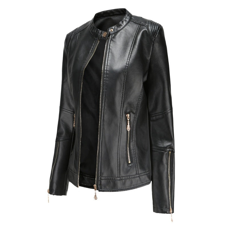 Modern Minimalism: The Short PU Leather Jacket