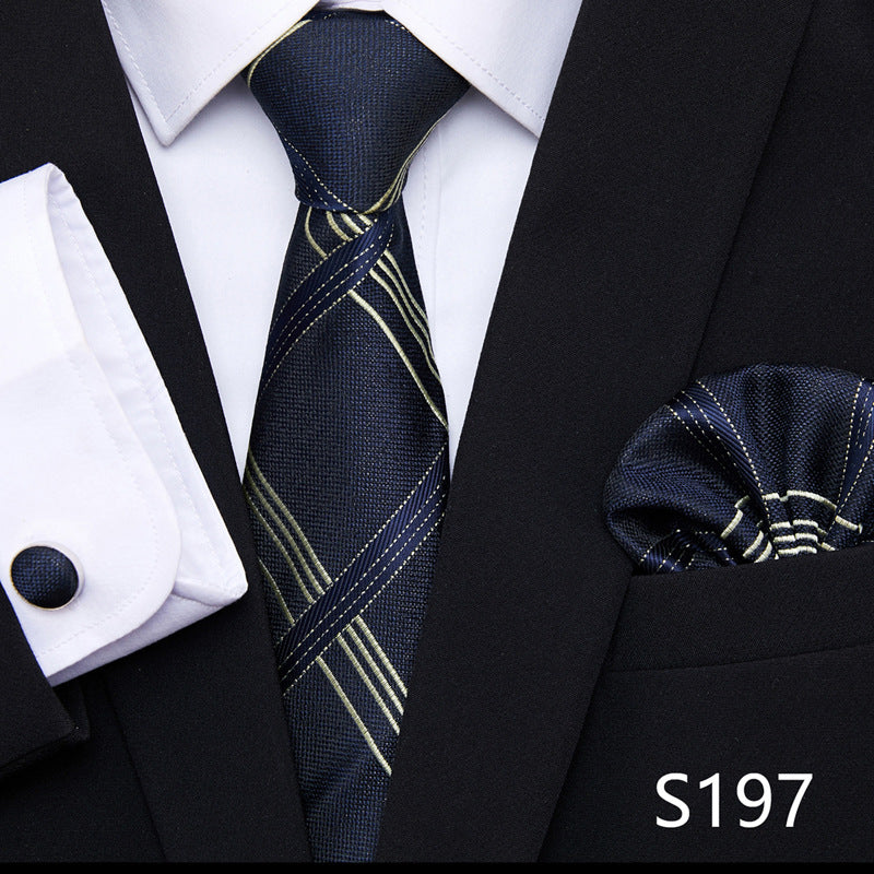 The All-In-One Accessory Powerhouse: Tie, Handkerchief, & Cufflinks Set