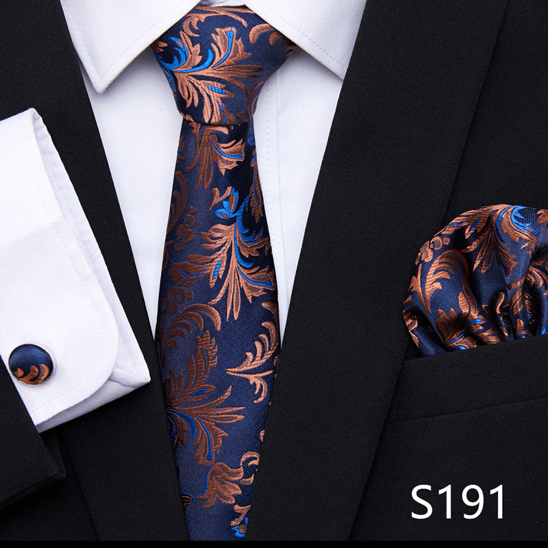 The All-In-One Accessory Powerhouse: Tie, Handkerchief, & Cufflinks Set