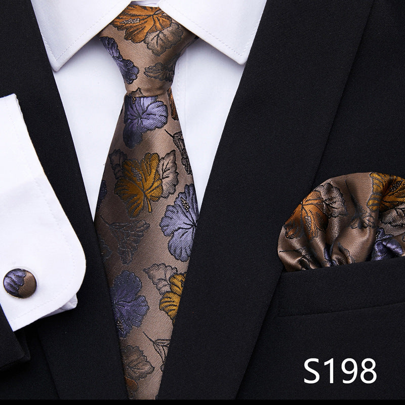 The All-In-One Accessory Powerhouse: Tie, Handkerchief, & Cufflinks Set