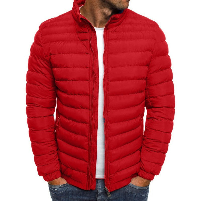 Men's  Cotton Puffer Jacket: Lightweight Warmth For Chilly Days