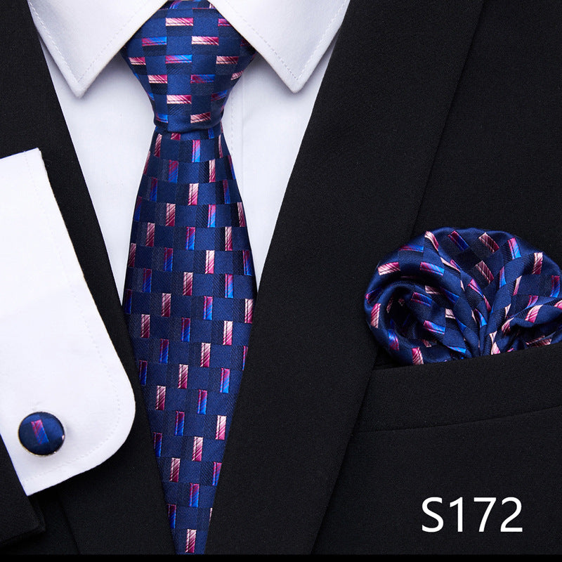 The All-In-One Accessory Powerhouse: Tie, Handkerchief, & Cufflinks Set