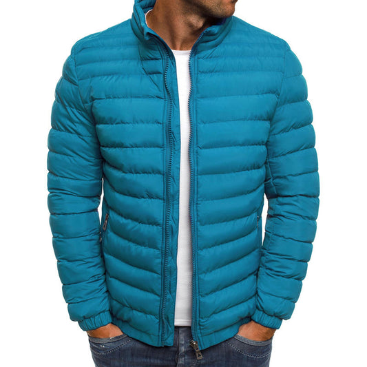 Men's  Cotton Puffer Jacket: Lightweight Warmth For Chilly Days