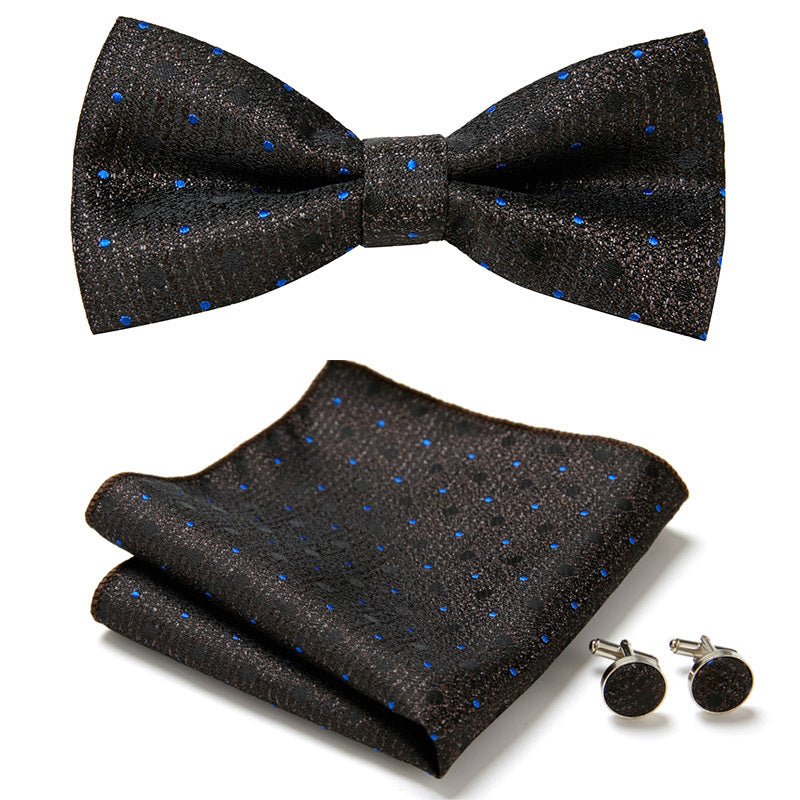 Gentleman Essentials: Bow Tie, Handkerchief & Cufflinks Set