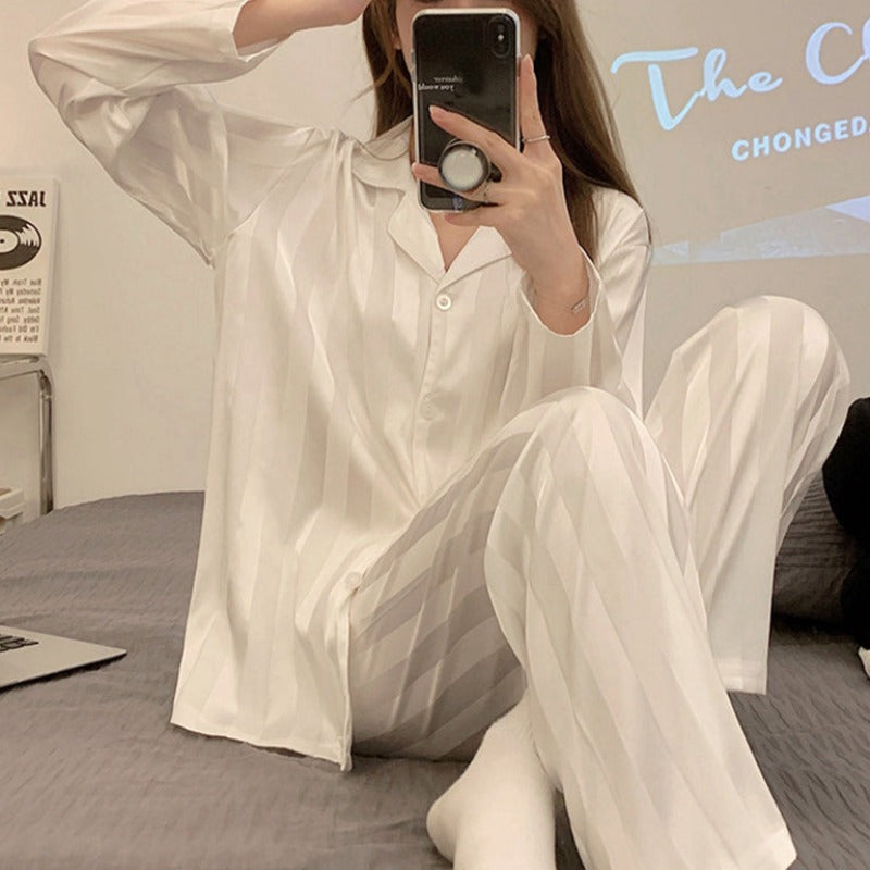 Luxe Ice Silk PJ Set: Cozy Comfort, Endless Style