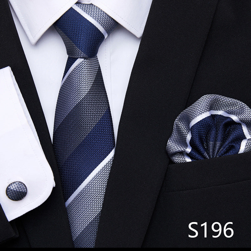 The All-In-One Accessory Powerhouse: Tie, Handkerchief, & Cufflinks Set