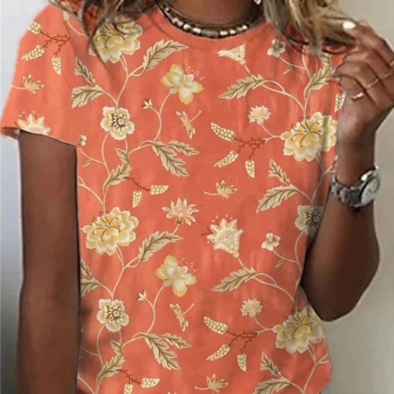 Spring In Your Step: Floral Print T-Shirt