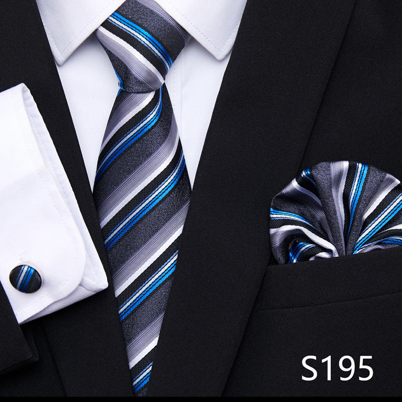 The All-In-One Accessory Powerhouse: Tie, Handkerchief, & Cufflinks Set