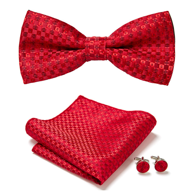 Gentleman Essentials: Bow Tie, Handkerchief & Cufflinks Set