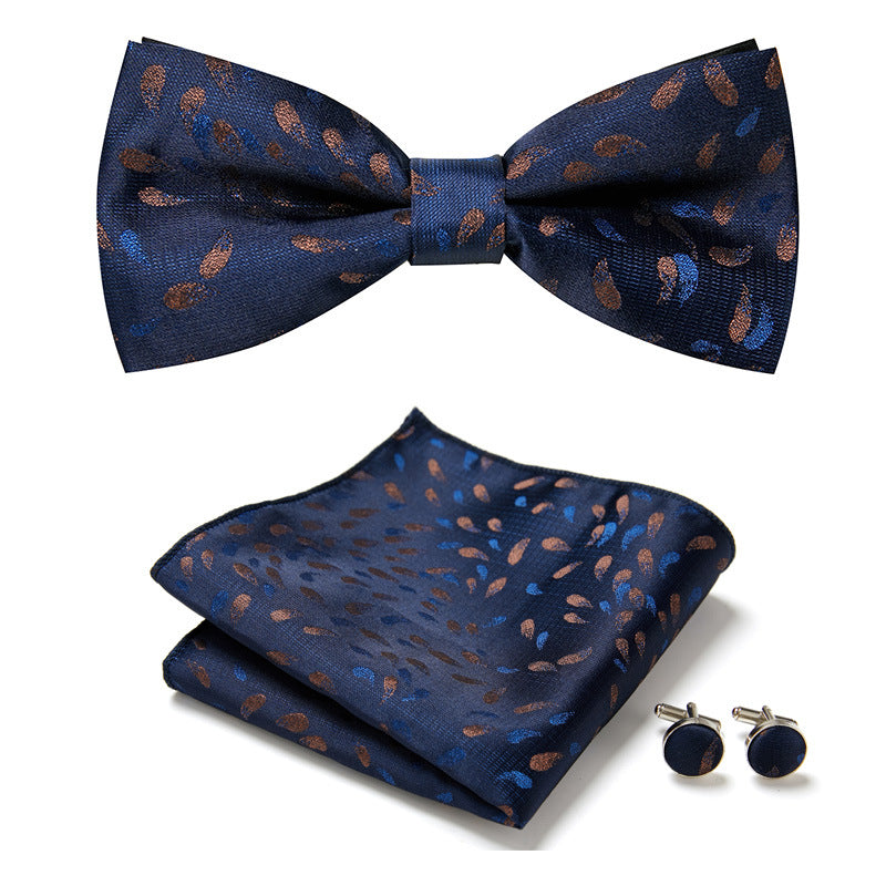 Gentleman Essentials: Bow Tie, Handkerchief & Cufflinks Set