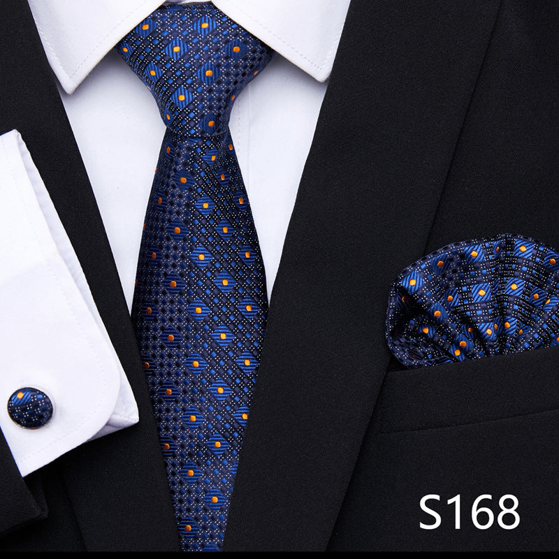 The All-In-One Accessory Powerhouse: Tie, Handkerchief, & Cufflinks Set