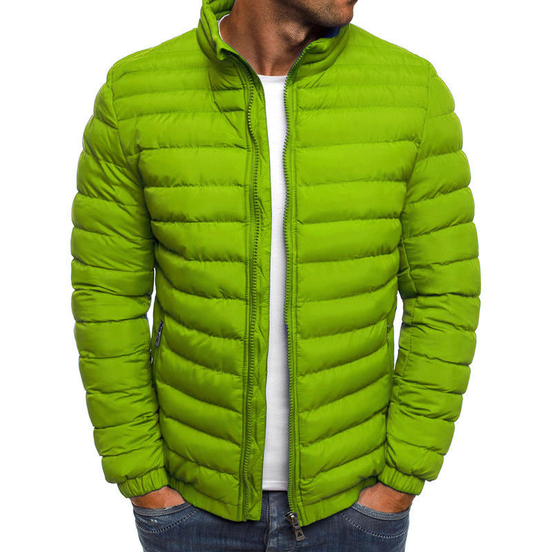 Men's  Cotton Puffer Jacket: Lightweight Warmth For Chilly Days