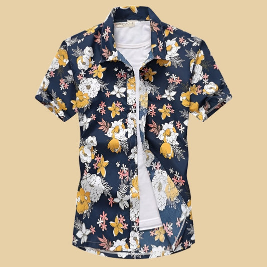 Aloha Vibes: Floral Short-Sleeved Shirt