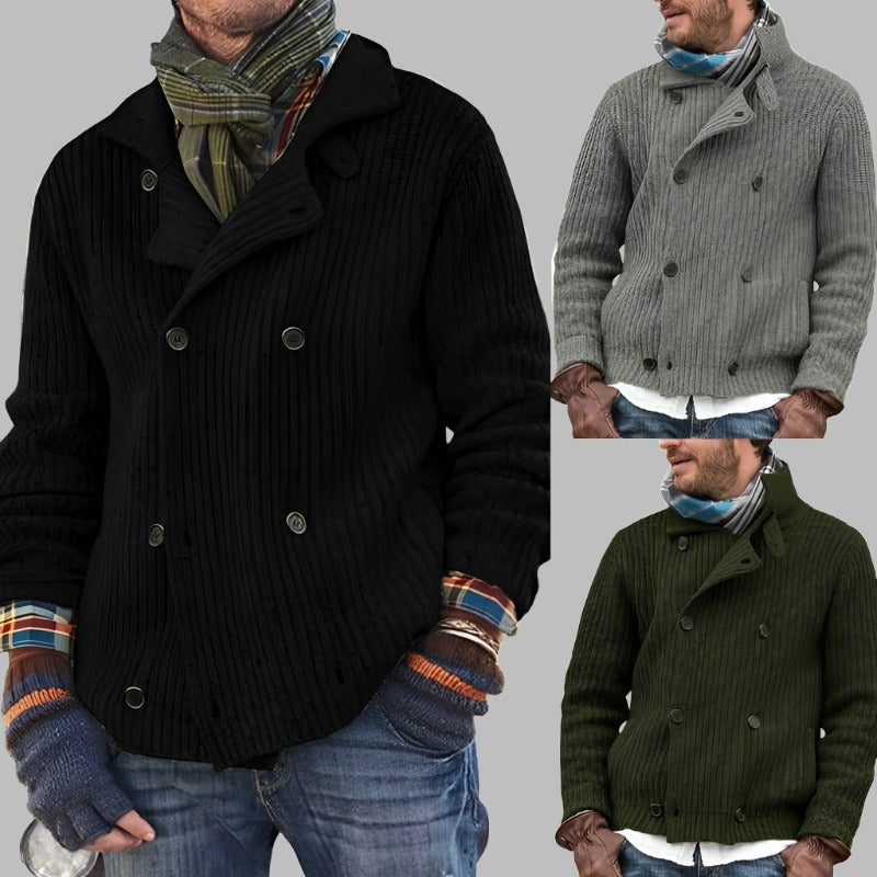 Classic Comfort, Modern Edge: The Knit Button Sweater / Jacket