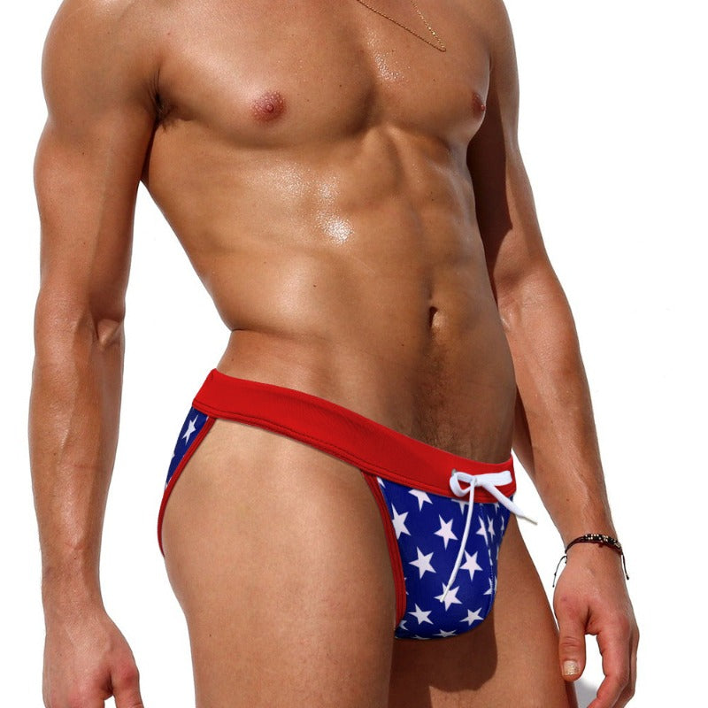 Freedom Feels: American Flag Swim Briefs