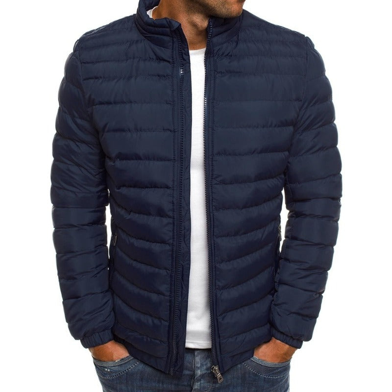 Men's  Cotton Puffer Jacket: Lightweight Warmth For Chilly Days