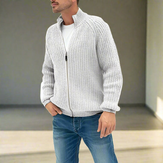 Classic Comfort: Zip Up Your Style With This Knit Sweater