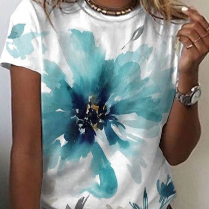 Spring In Your Step: Floral Print T-Shirt