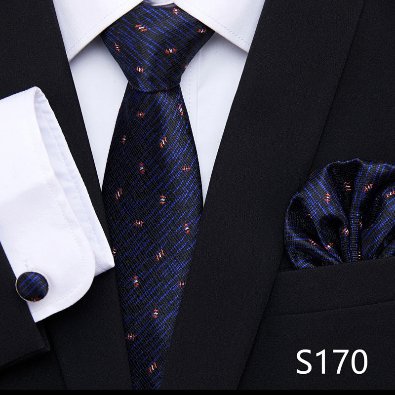 The All-In-One Accessory Powerhouse: Tie, Handkerchief, & Cufflinks Set