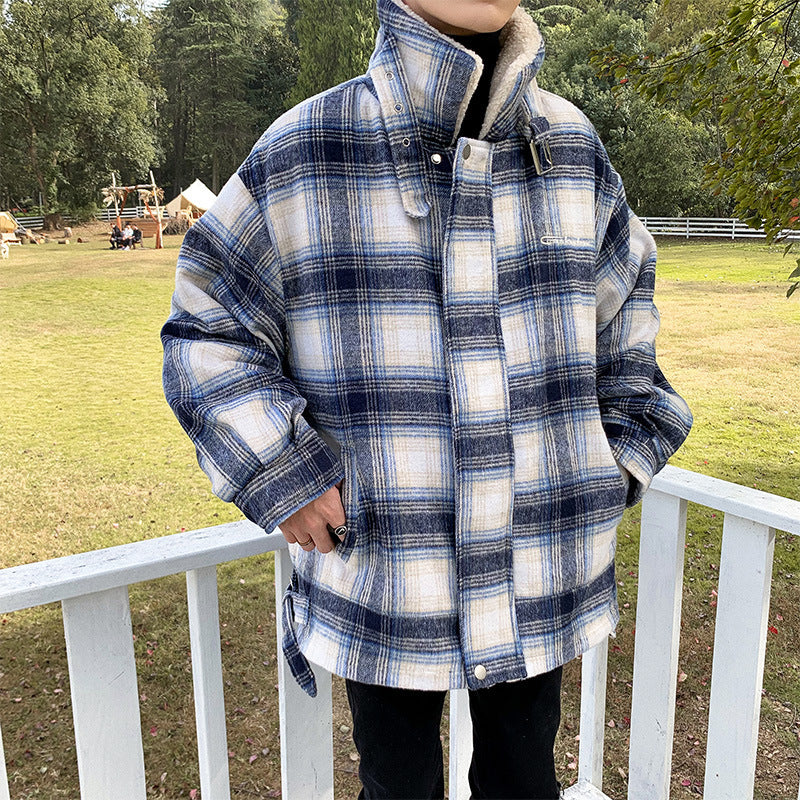 Winter Vibes: Plaid Cotton-Padded Jacket