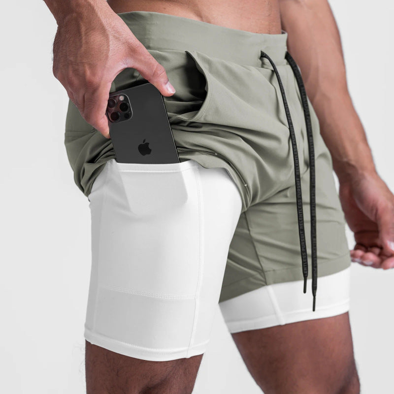 Conquer Your Workout In Comfort: Double-Layered Shorts With Hidden Pockets