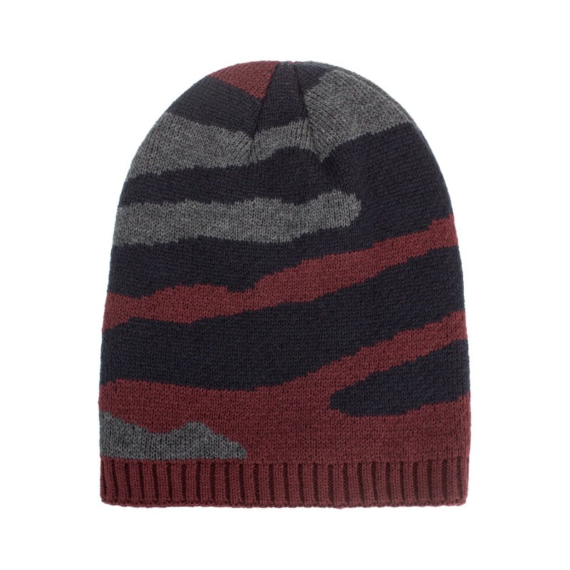 Top Your Look With Stripes: Warm Tricolor Beanie