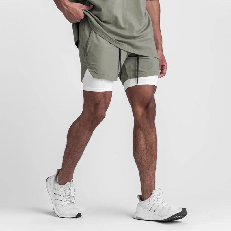 Conquer Your Workout In Comfort: Double-Layered Shorts With Hidden Pockets