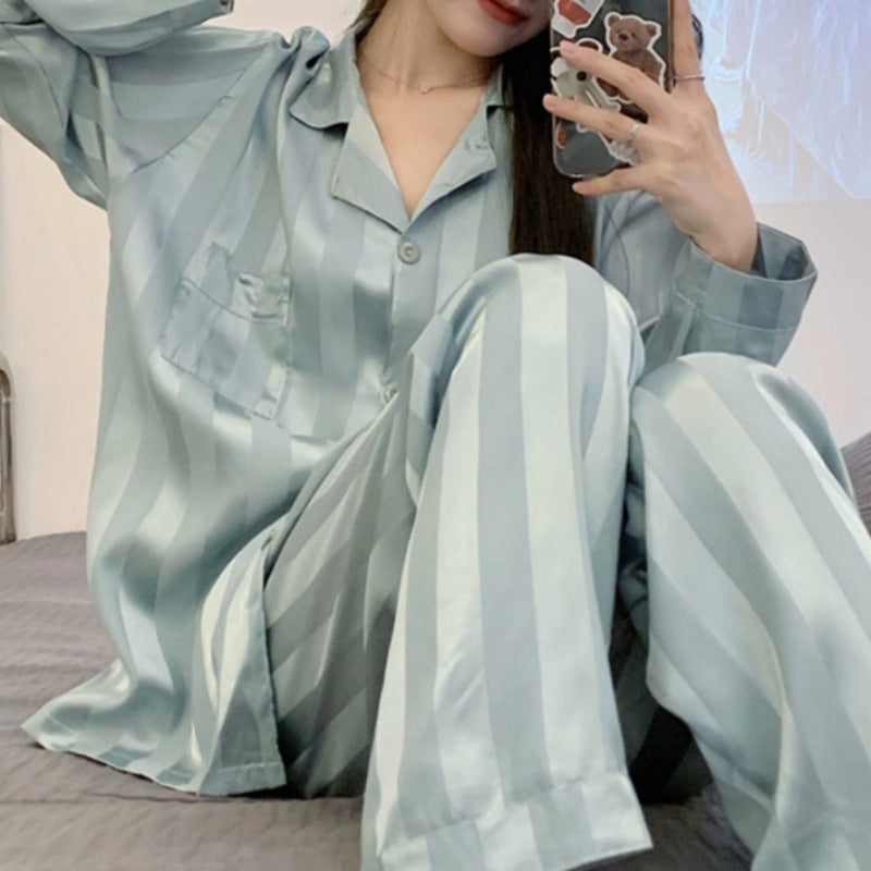 Luxe Ice Silk PJ Set: Cozy Comfort, Endless Style