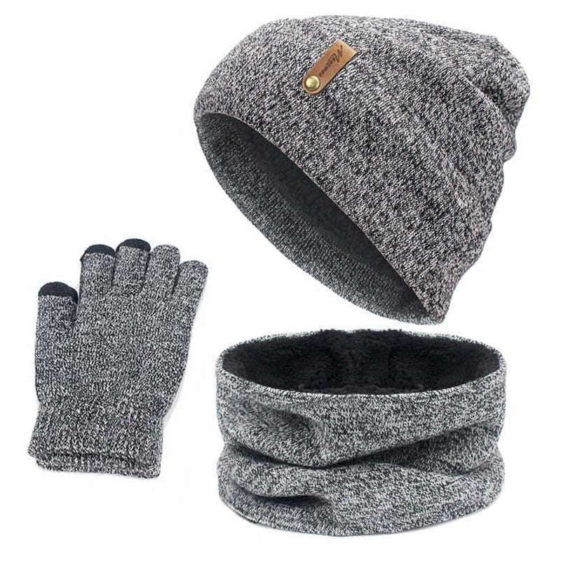 Beanie Hat, Ring Scarf & Gloves Set