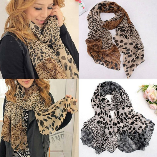 Leopard Print Chiffon Scarf: A Touch Of Luxury