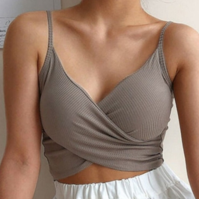 Striking Pure Color Crop Top